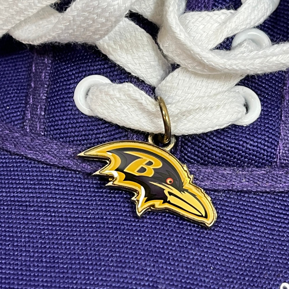 Bradford Exchange Baltimore Ravens Sneakers Womens 8 Purple Canvas Glitter NFL‎ - Picture 9 of 10